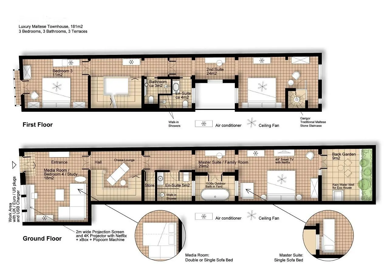Semesterbostad Amazing Art Deco Villa 150M To Sea With Daily Housekeeping Sliema